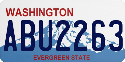 WA license plate ABU2263