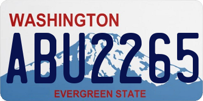 WA license plate ABU2265