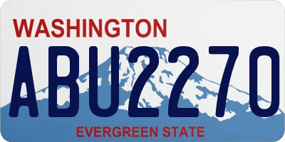 WA license plate ABU2270