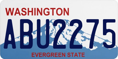 WA license plate ABU2275