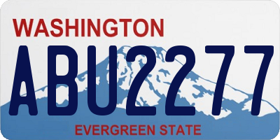 WA license plate ABU2277