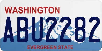 WA license plate ABU2282