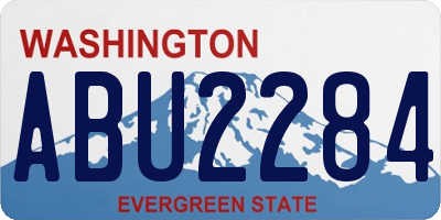 WA license plate ABU2284
