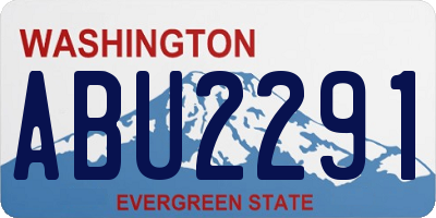 WA license plate ABU2291