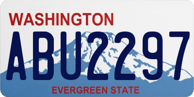 WA license plate ABU2297