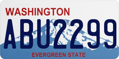 WA license plate ABU2299