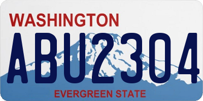 WA license plate ABU2304