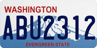 WA license plate ABU2312