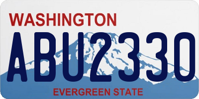 WA license plate ABU2330