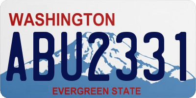 WA license plate ABU2331