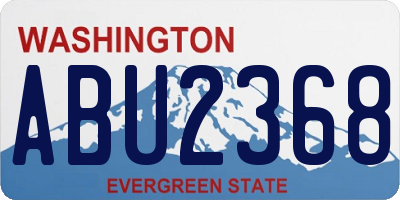 WA license plate ABU2368