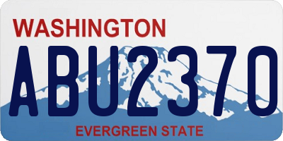WA license plate ABU2370