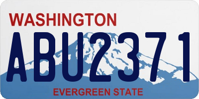 WA license plate ABU2371