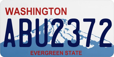 WA license plate ABU2372