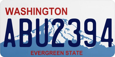 WA license plate ABU2394