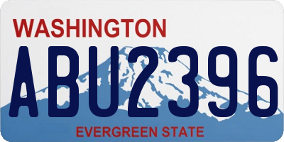 WA license plate ABU2396