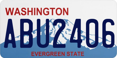 WA license plate ABU2406