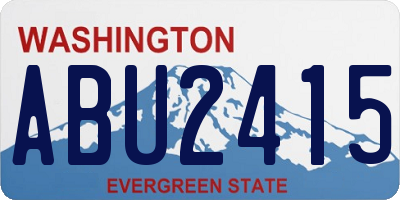 WA license plate ABU2415