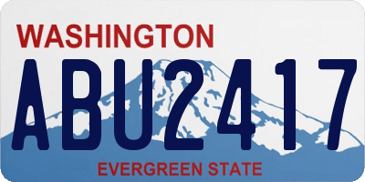 WA license plate ABU2417