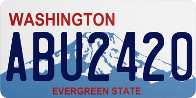 WA license plate ABU2420