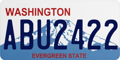 WA license plate ABU2422