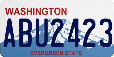 WA license plate ABU2423