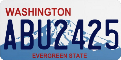 WA license plate ABU2425