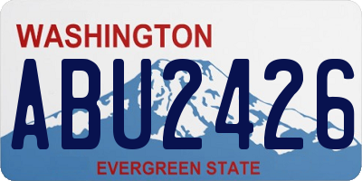 WA license plate ABU2426