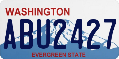 WA license plate ABU2427