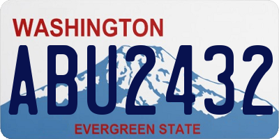 WA license plate ABU2432