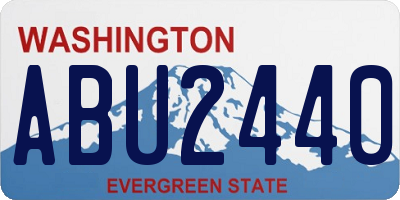 WA license plate ABU2440