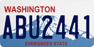 WA license plate ABU2441