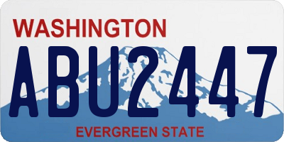 WA license plate ABU2447