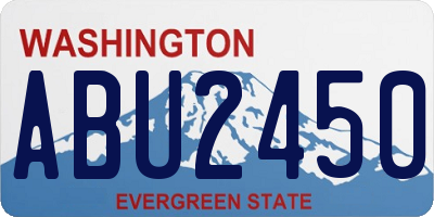 WA license plate ABU2450