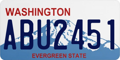 WA license plate ABU2451