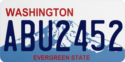 WA license plate ABU2452