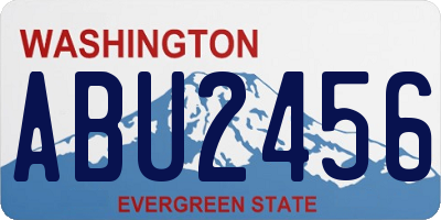WA license plate ABU2456