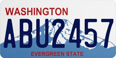 WA license plate ABU2457