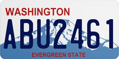 WA license plate ABU2461