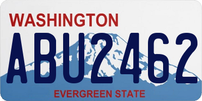 WA license plate ABU2462
