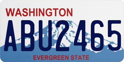 WA license plate ABU2465