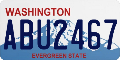 WA license plate ABU2467