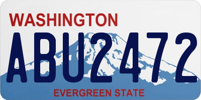 WA license plate ABU2472