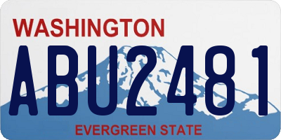 WA license plate ABU2481