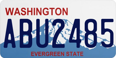 WA license plate ABU2485