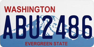 WA license plate ABU2486