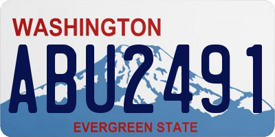 WA license plate ABU2491