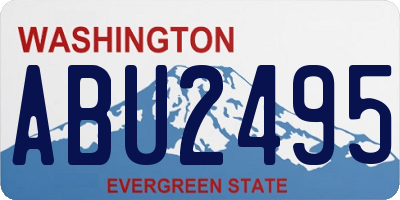 WA license plate ABU2495