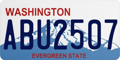 WA license plate ABU2507