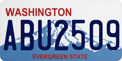 WA license plate ABU2509